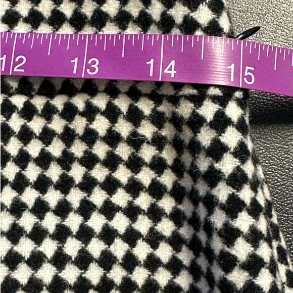 Talbots Black and White Houndstooth Print Wool Blend Pencil Skirt Size 6 - Picture 6 of 7